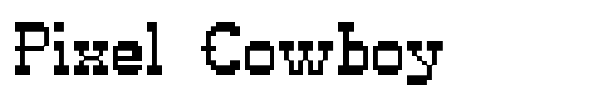 Pixel Cowboy font preview